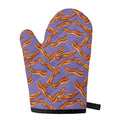 Purple Bacon Pattern Print Single Oven Mitt