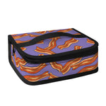 Purple Bacon Pattern Print Small Lunch Bag