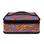 Purple Bacon Pattern Print Small Lunch Bag