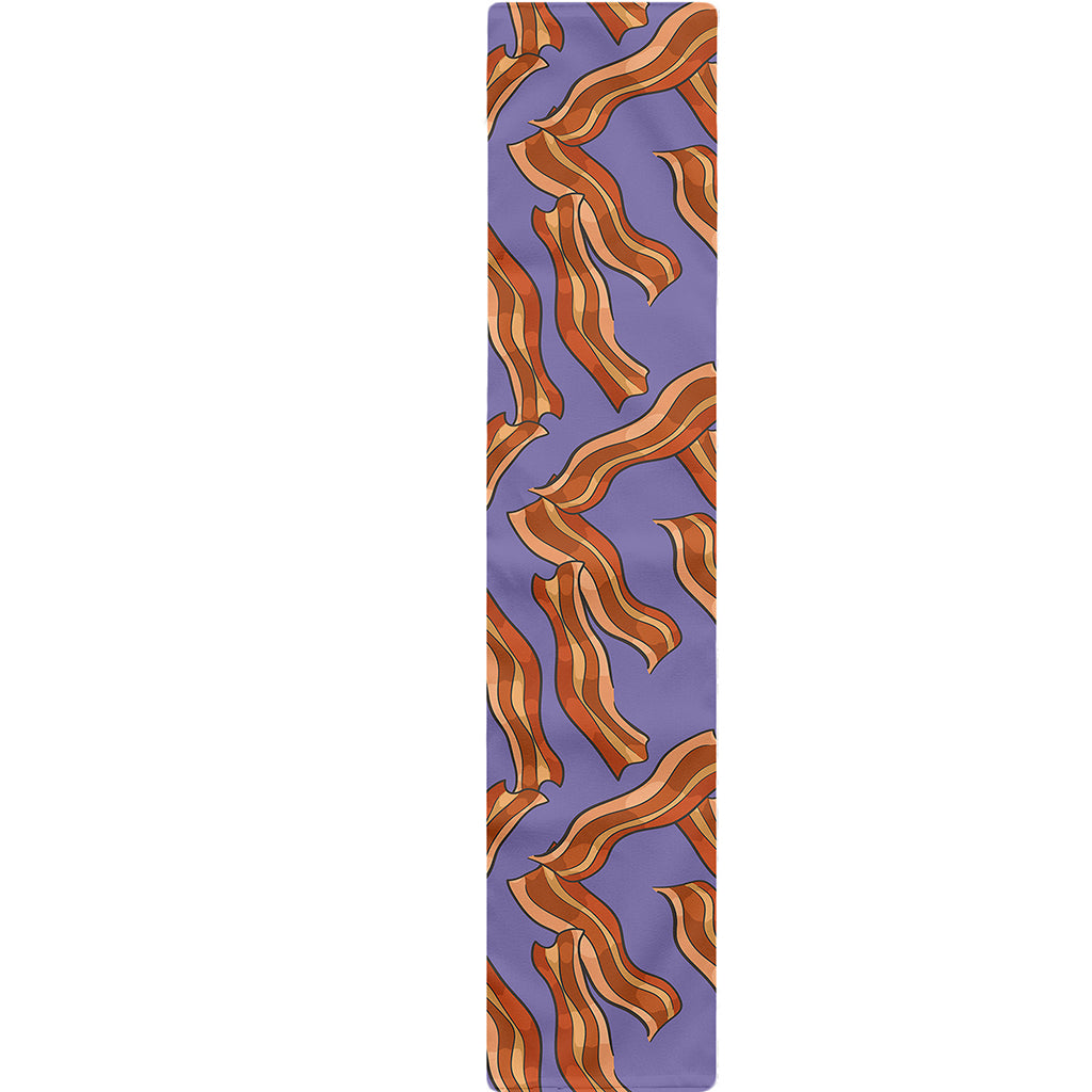 Purple Bacon Pattern Print Table Runner