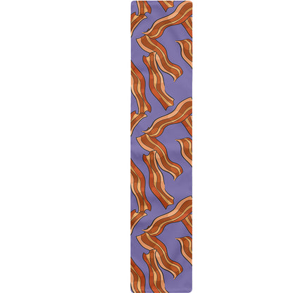 Purple Bacon Pattern Print Table Runner