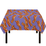 Purple Bacon Pattern Print Tablecloth