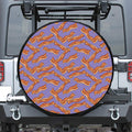 Purple Bacon Pattern Print Tire Cover