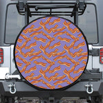 Purple Bacon Pattern Print Tire Cover