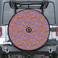 Purple Bacon Pattern Print Tire Cover With Camera Hole