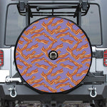 Purple Bacon Pattern Print Tire Cover With Camera Hole