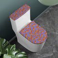 Purple Bacon Pattern Print Toilet Lid And Tank Cover Set