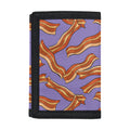 Purple Bacon Pattern Print Trifold Wallet