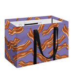 Purple Bacon Pattern Print Utility Tote Bag