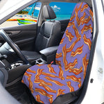 Purple Bacon Pattern Print Waterproof Car Seat Cover