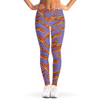 Purple Bacon Pattern Print Women's Leggings