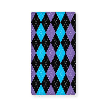 Purple Black And Blue Argyle Print Baby Crib Sheet