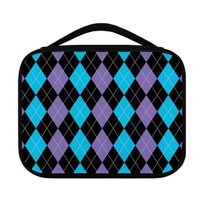 Purple Black And Blue Argyle Print Classic Bible Case