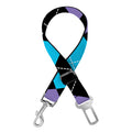 Purple Black And Blue Argyle Print Dog Seat Belt