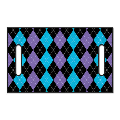 Purple Black And Blue Argyle Print Golf Cart Seat Cover