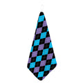 Purple Black And Blue Argyle Print Hand Towel