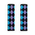 Purple Black And Blue Argyle Print Handle Covers