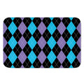 Purple Black And Blue Argyle Print Indoor Door Mat