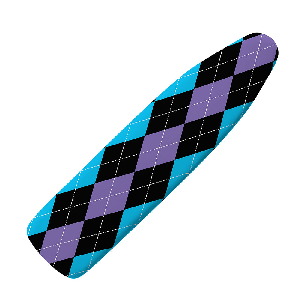 Purple Black And Blue Argyle Print Ironing Board Cover
