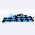 Purple Black And Blue Argyle Print Sports Towel