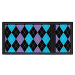 Purple Black And Blue Argyle Print Trifold Wallet