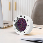 Purple Bohemian Dream Catcher Print Alarm Clock