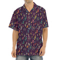 Purple Bohemian Dream Catcher Print Aloha Shirt