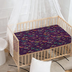 Purple Bohemian Dream Catcher Print Baby Crib Sheet