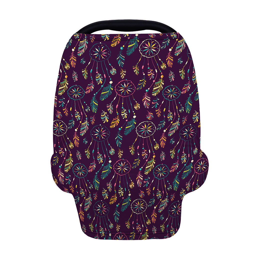 Purple Bohemian Dream Catcher Print Baby Seat Cover
