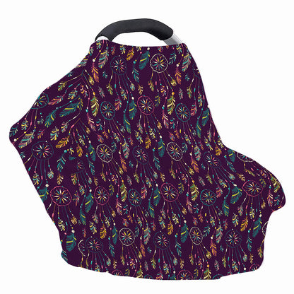 Purple Bohemian Dream Catcher Print Baby Seat Cover
