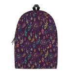 Purple Bohemian Dream Catcher Print Backpack