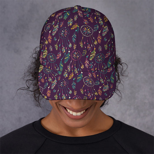 Purple Bohemian Dream Catcher Print Baseball Cap