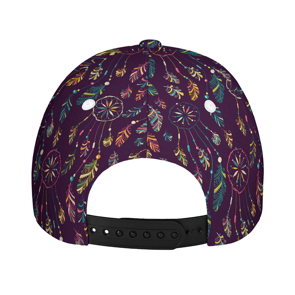 Purple Bohemian Dream Catcher Print Baseball Cap