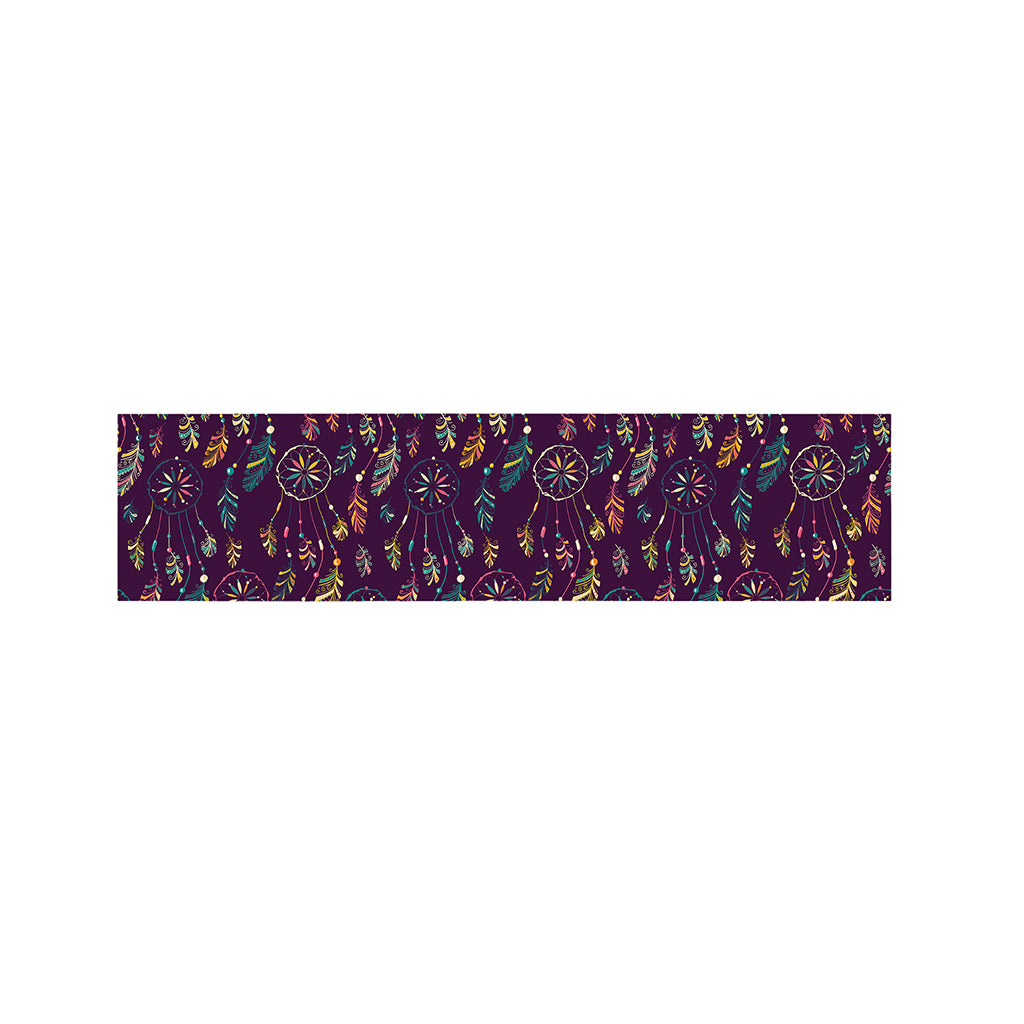 Purple Bohemian Dream Catcher Print Bed Runner