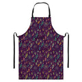 Purple Bohemian Dream Catcher Print Bib Apron With Pocket