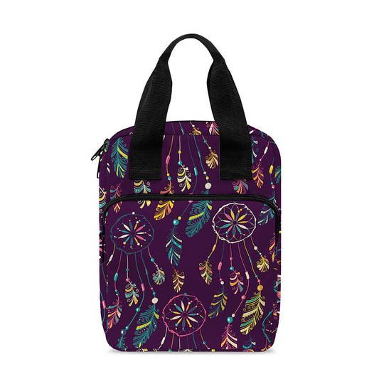 Purple Bohemian Dream Catcher Print Bible Tote Bag