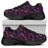 Purple Bohemian Dream Catcher Print Black Chunky Shoes