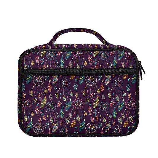 Purple Bohemian Dream Catcher Print Briefcase Bible Bag