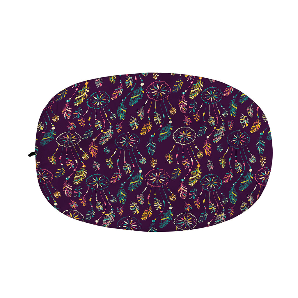 Purple Bohemian Dream Catcher Print Car Side Mirror Covers