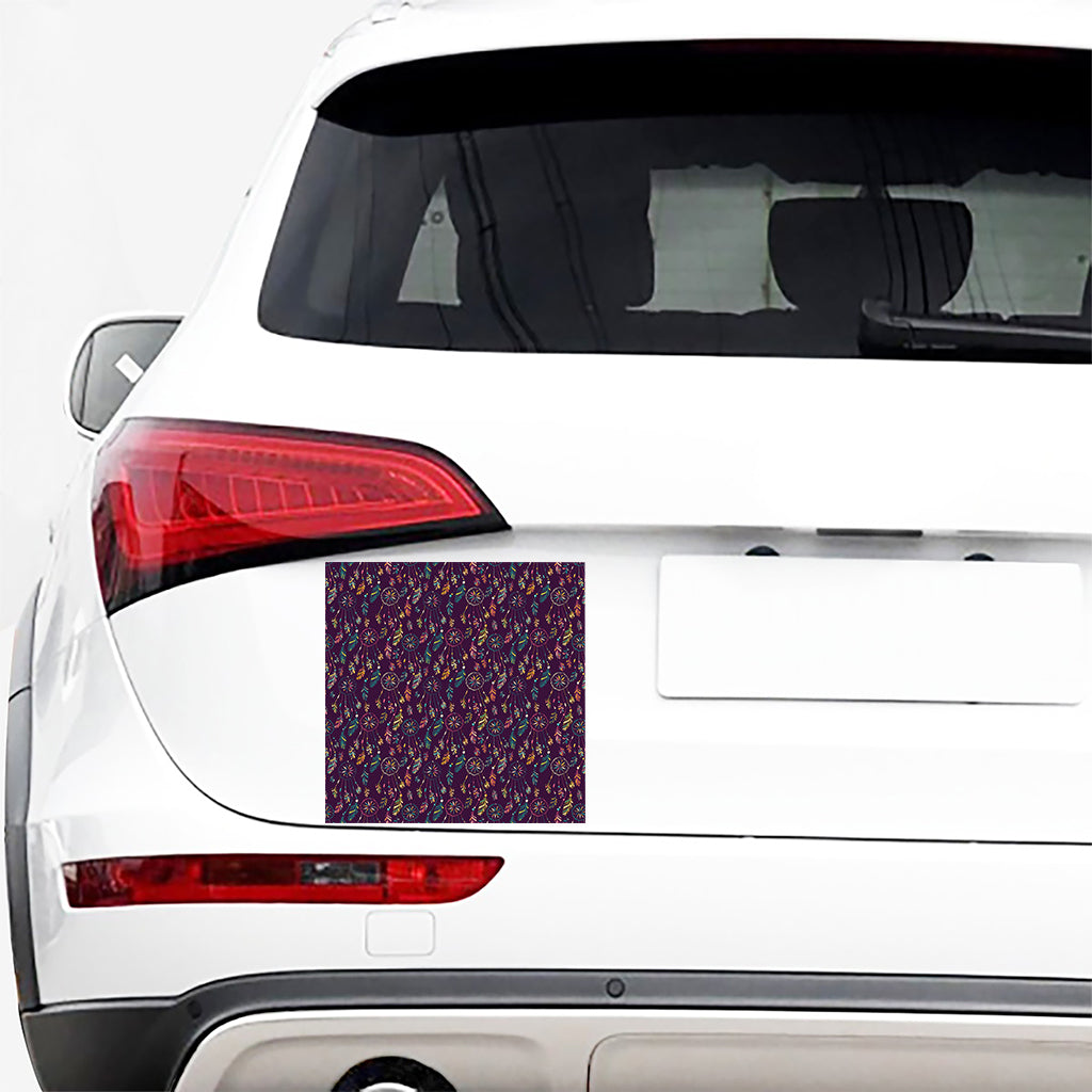 Purple Bohemian Dream Catcher Print Car Sticker