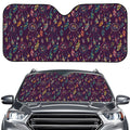 Purple Bohemian Dream Catcher Print Car Windshield Sun Shade