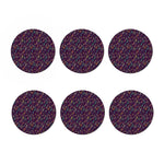 Purple Bohemian Dream Catcher Print Coaster Set