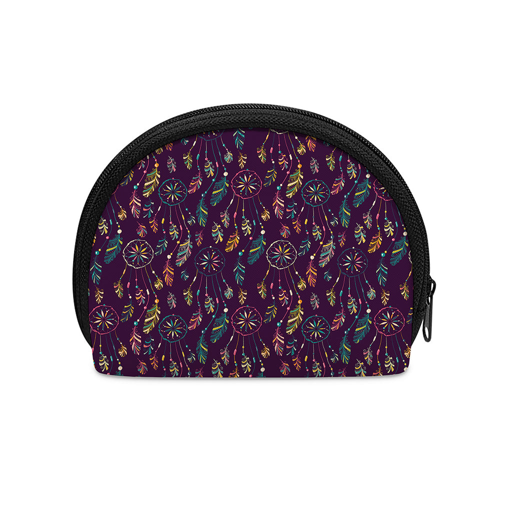 Purple Bohemian Dream Catcher Print Coin Purse