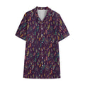 Purple Bohemian Dream Catcher Print Cotton Hawaiian Shirt