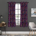 Purple Bohemian Dream Catcher Print Grommet Curtain Panels