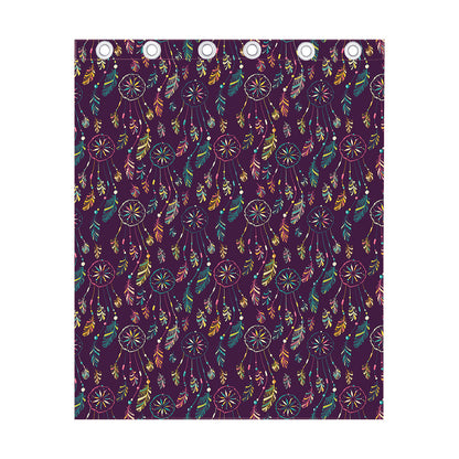 Purple Bohemian Dream Catcher Print Curtain