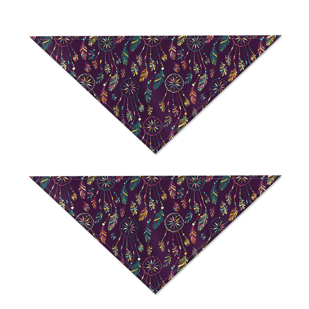 Purple Bohemian Dream Catcher Print Dog Bandana