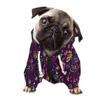 Purple Bohemian Dream Catcher Print Dog Zip Up Hoodie