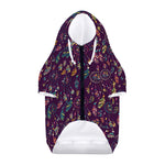 Purple Bohemian Dream Catcher Print Dog Zip Up Hoodie