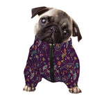 Purple Bohemian Dream Catcher Print Dog Zip Up Jacket